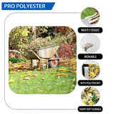 Allenjoy Farm Fallen Leaves Wheelbarrow Grass Backdrop - Allenjoystudio