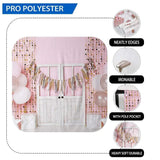 Allenjoy Balloons Pink Bokeh Glitter Birthday  Backdrop Designed by Panida Phillips - Allenjoystudio