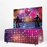 Allenjoy Disco Party Colorful Lights Dancer Banner Tablecloth - Allenjoystudio