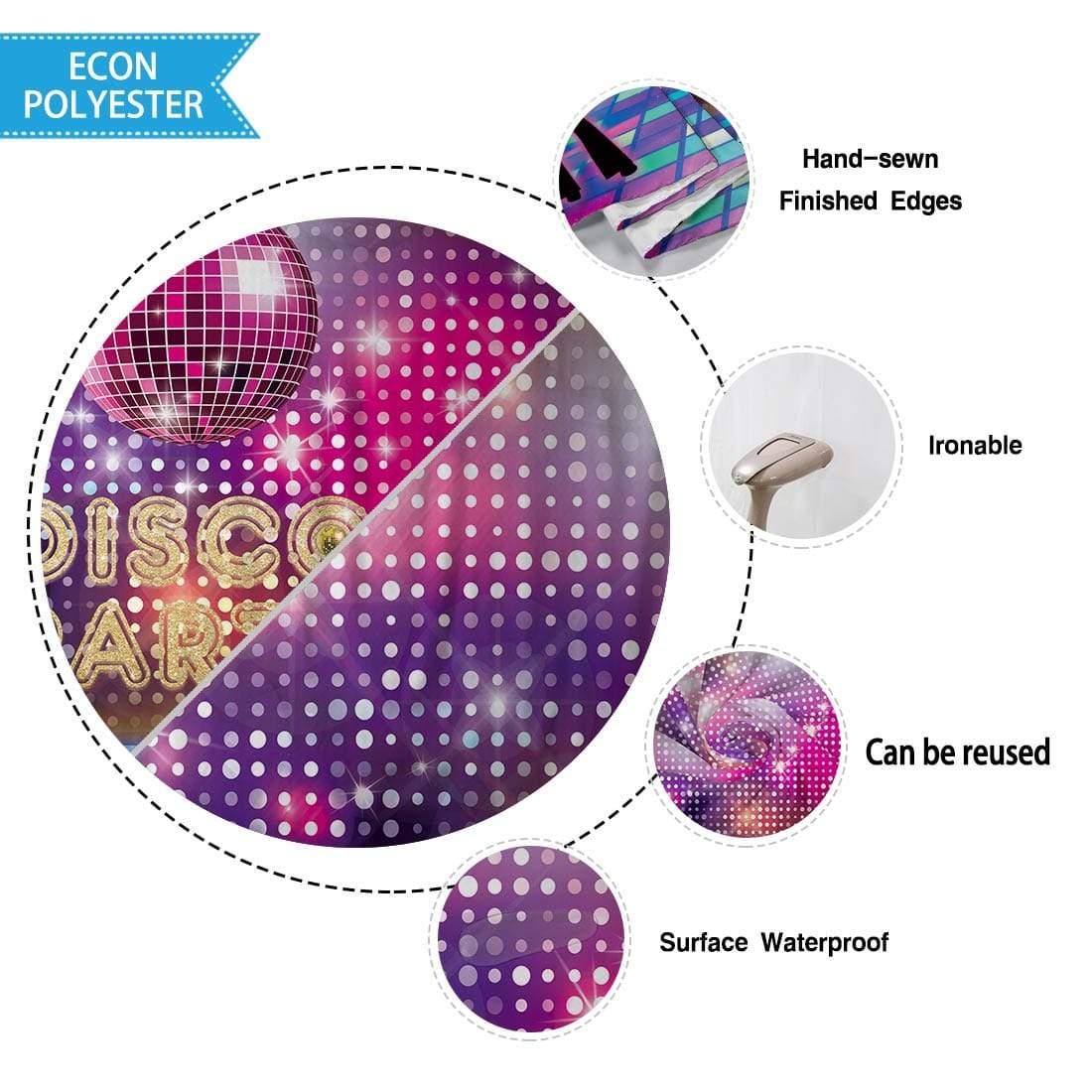Allenjoy Disco Party Colorful Lights Dancer Banner Tablecloth - Allenjoystudio