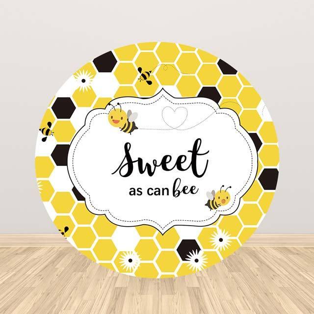 Allenjoy Bee Sweet Round Backdrop - Allenjoystudio