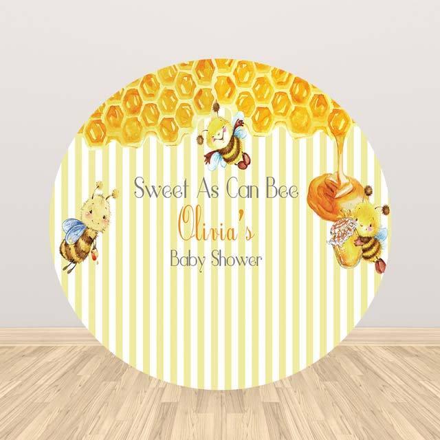 Allenjoy Bee Sweet Round Backdrop - Allenjoystudio