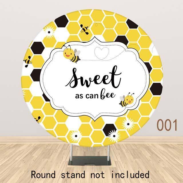 Allenjoy Bee Sweet Round Backdrop - Allenjoystudio