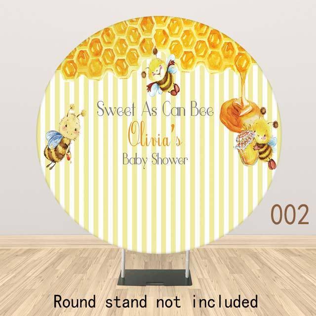 Allenjoy Bee Sweet Round Backdrop - Allenjoystudio