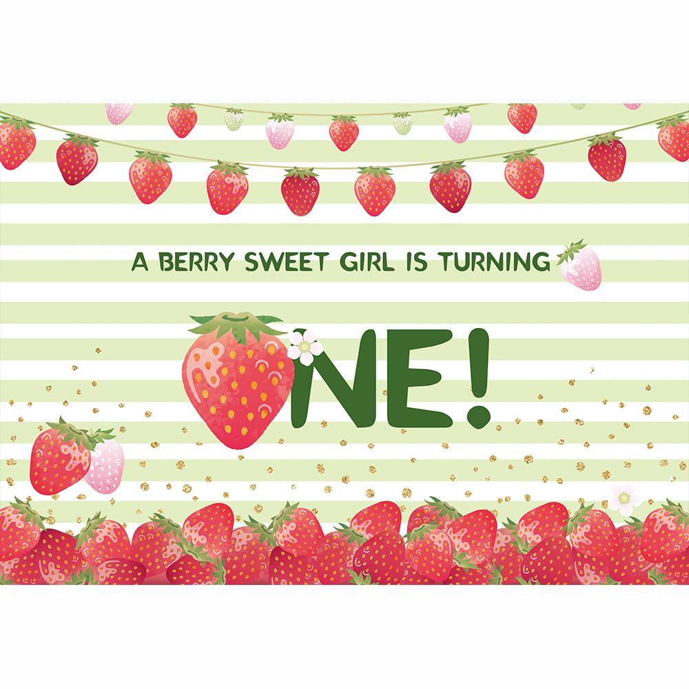 Allenjoy Berry Sweet Backdrop for 1st Birthday - Allenjoystudio