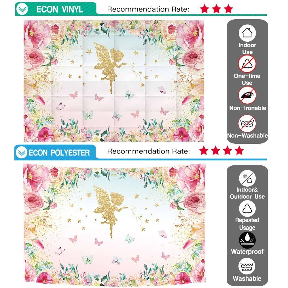 Allenjoy Angel Butterfly  Pink Floral Birthday Backdrop - Allenjoystudio