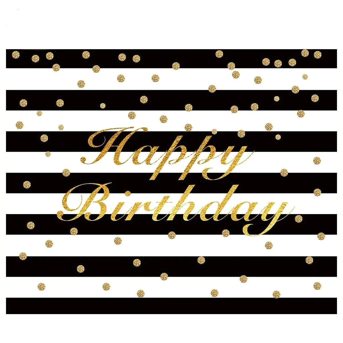 Allenjoy Classical Black and White Stripes Golden Dot Backdrop - Allenjoystudio