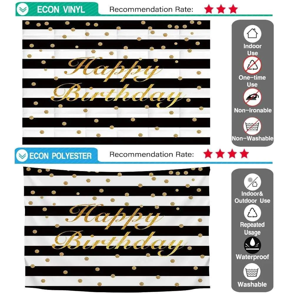 Allenjoy Classical Black and White Stripes Golden Dot Backdrop - Allenjoystudio