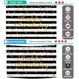 Allenjoy Classical Black and White Stripes Golden Dot Backdrop - Allenjoystudio