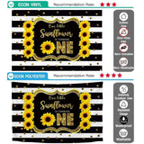 Allenjoy Black and White Stripes Sunflower Backdrop for 1st Birthday - Allenjoystudio