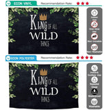 Allenjoy Green leaves and King Crown Black Backdrop - Allenjoystudio