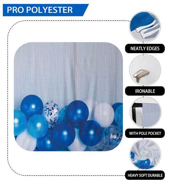 Allenjoy Blue Balloon Backdrop for Boys Designed by Panida Phillips - Allenjoystudio