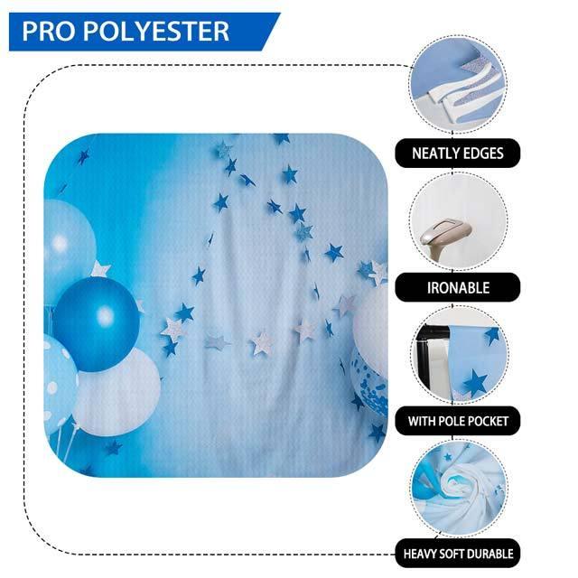 Allenjoy Blue Balloon Little Star Backdrop for Baby Designed by Panida Phillips - Allenjoystudio