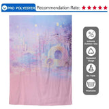 Allenjoy Blue Bokeh Background Children Night Castle Summer Backdrops for Photo Studio FCM- - Allenjoystudio