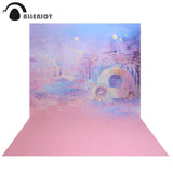 Allenjoy Blue Bokeh Background Children Night Castle Summer Backdrops for Photo Studio FCM- - Allenjoystudio