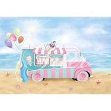 Allenjoy Blue Sky Ice Cream Shop Travel Hawaii Sandy Beach for Children Bridal Shower