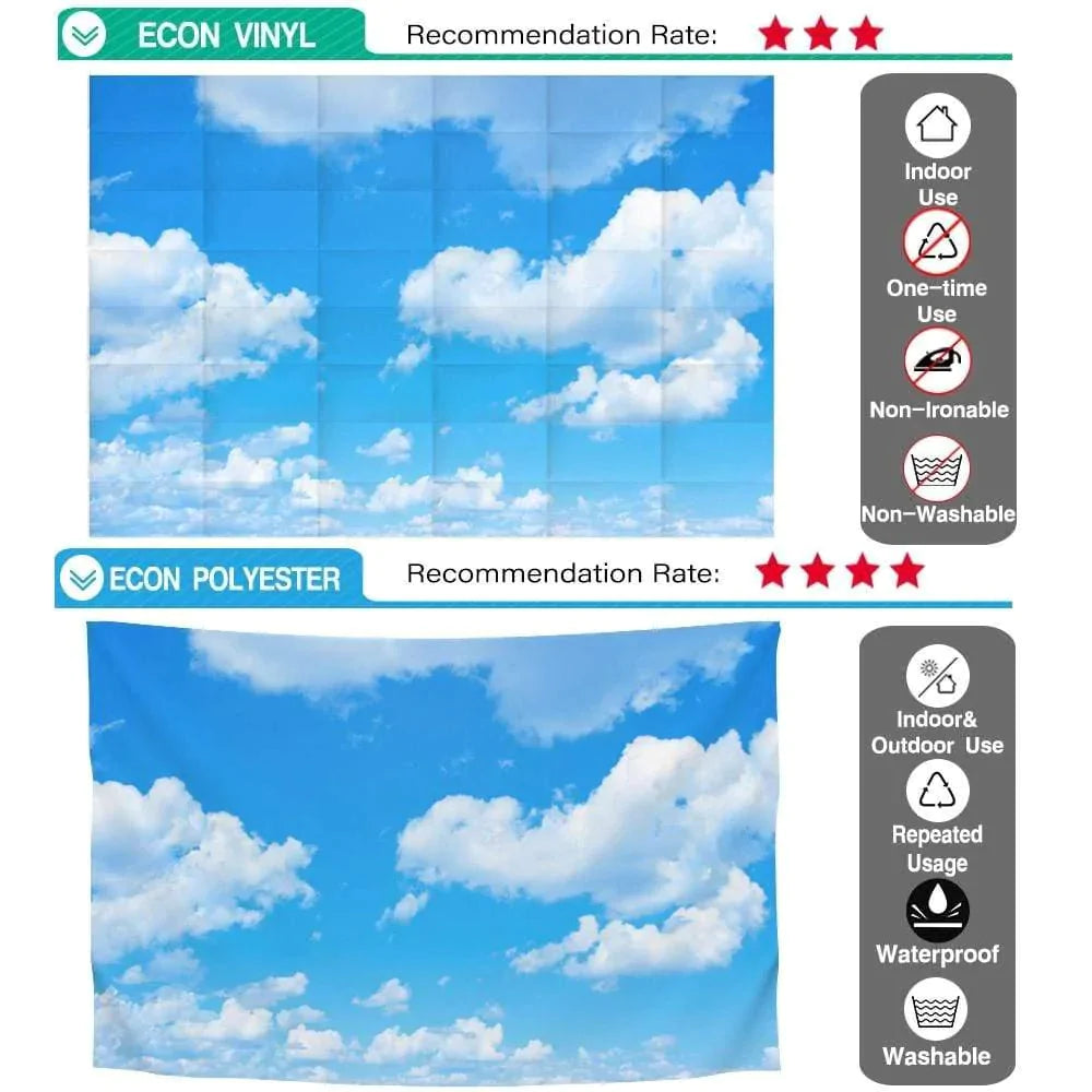 Allenjoy Blue Sky White Clouds Backdrop - Allenjoystudio