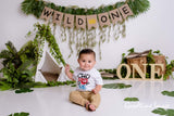 Allenjoy Boho Tent Wild One Cake Smash Backdrop Designed by Panida Phillips