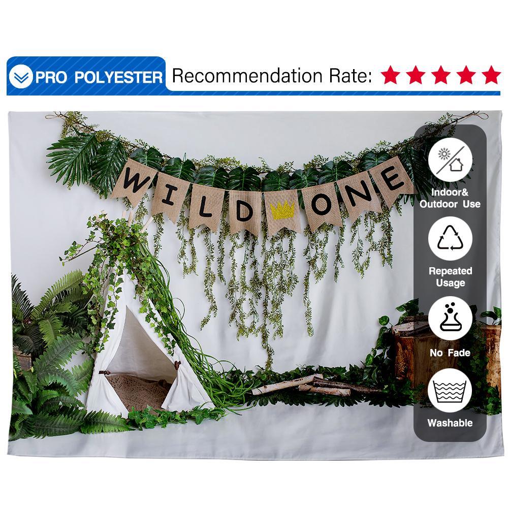 Allenjoy Boho Tent Wild One Cake Smash Backdrop Designed by Panida Phillips - Allenjoystudio