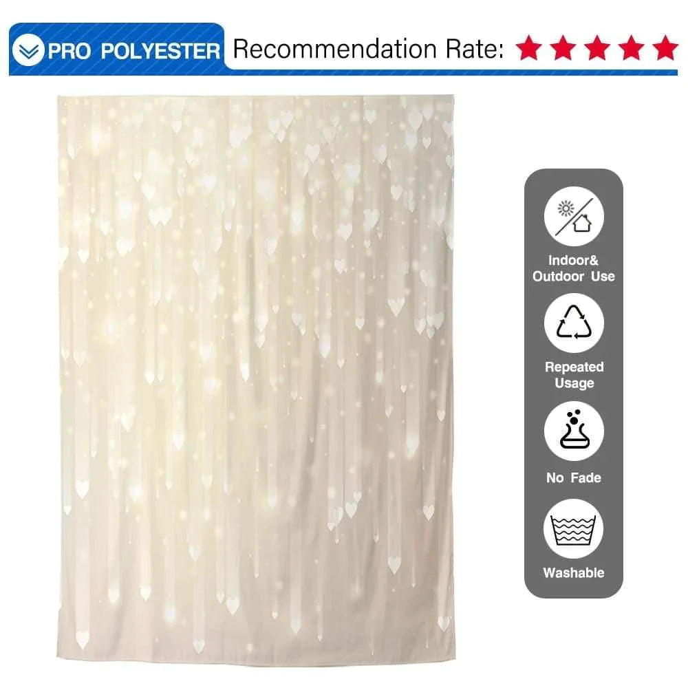 Allenjoy Bokeh Valentine Heart Shiny Glitter Love Backdrop - Allenjoystudio