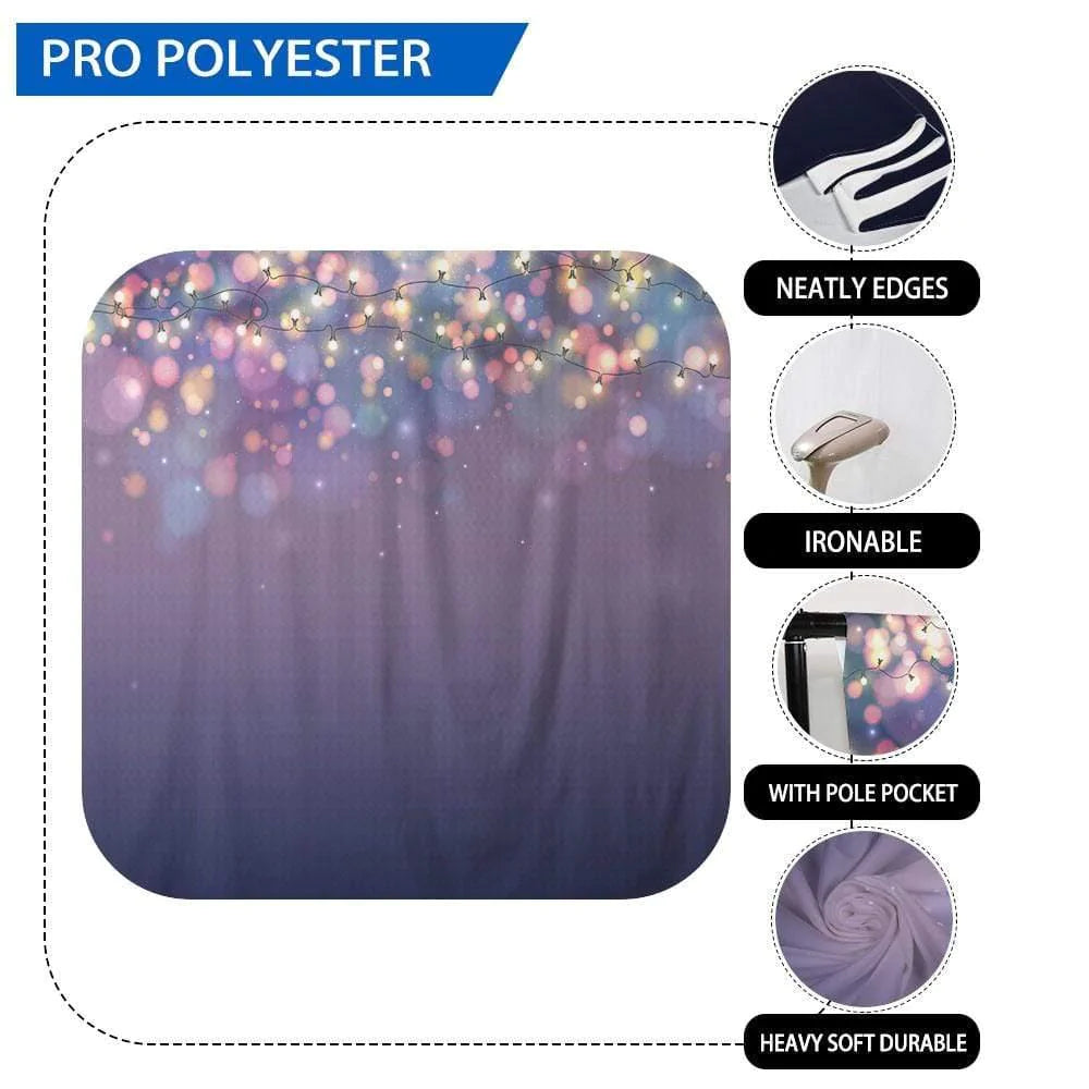 Allenjoy Bokeh Backdrop Shiny Bulbs Purple Backdrop - Allenjoystudio