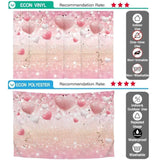 Allenjoy Bokeh Pink Gliter Backdrop Heart Balloon for Valentine's Day - Allenjoystudio