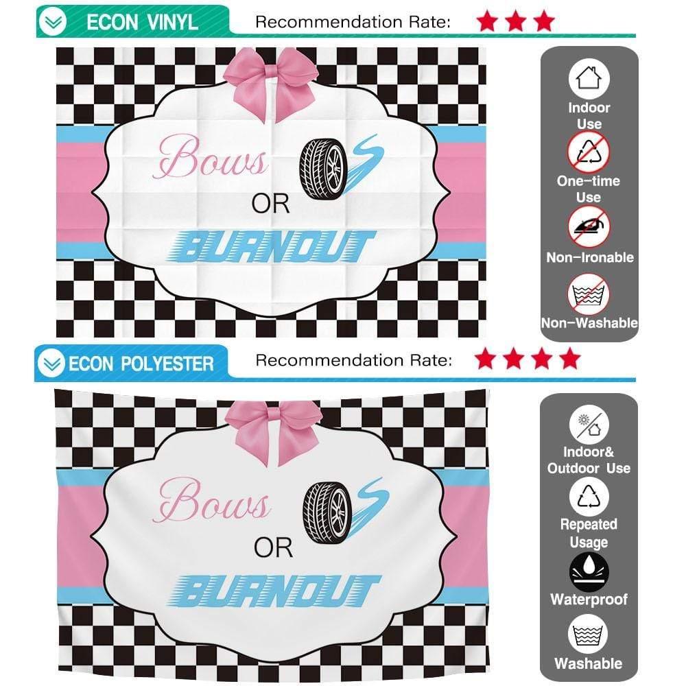 Allenjoy Bows or Burnout Gender Checkerboard Backdrop - Allenjoystudio