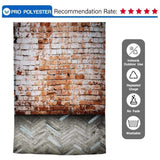 Allenjoy Brick and Chevron Wooden Planks Newborn Backdrop - Allenjoystudio