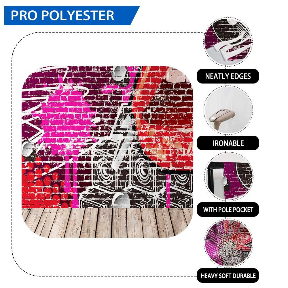 Allenjoy Brick Wall Backdrop Graffiti Mouth Personalized Photo Background Floor - Allenjoystudio