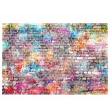 Allenjoy Colorful Painted Graffiti  Brick Walls Backdrop - Allenjoystudio
