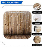 Allenjoy Brown Wooden Wall with floor Sparking Light Backdrop - Allenjoystudio