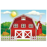 Allenjoy Red Farm Animals Backdrop for Children - Allenjoystudio