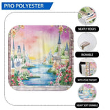 Allenjoy Castle Floral Window Backdrop Hand-Painted for Children Birthday Baby Shower - Allenjoystudio