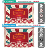 Allenjoy Children Circus Birthday Party Stripes Photo Backdrop Red Blue Stars Banner - Allenjoystudio