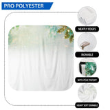 Allenjoy Christmas Backdrop Golden Bokeh Green Leaves for Photoshoot - Allenjoystudio