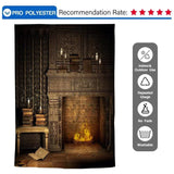 Allenjoy Christmas Backdrop Fireplace Holy Solemnly Backdrop - Allenjoystudio
