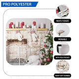 Allenjoy Christmas Backdrop Fireplace Xmas Tree Gift Bear for Kids - Allenjoystudio