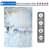 Allenjoy Christmas  Snowman Winter Gift Blue Bokeh Backdrop - Allenjoystudio