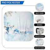 Allenjoy Christmas  Snowman Winter Gift Blue Bokeh Backdrop - Allenjoystudio