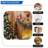 Allenjoy Christmas Warm Fireplace Wooden House Backdrop - Allenjoystudio