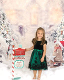 Allenjoy Christmas Outdoor Pine Tree Snowman Deer Backdrop for Children - Allenjoystudio