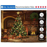 Allenjoy Christmas Classic Fireplace Warm Indoor Backdrop - Allenjoystudio