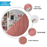 Allenjoy Christmas Kitchen Red Checkered Banner Tablecloth - Allenjoystudio