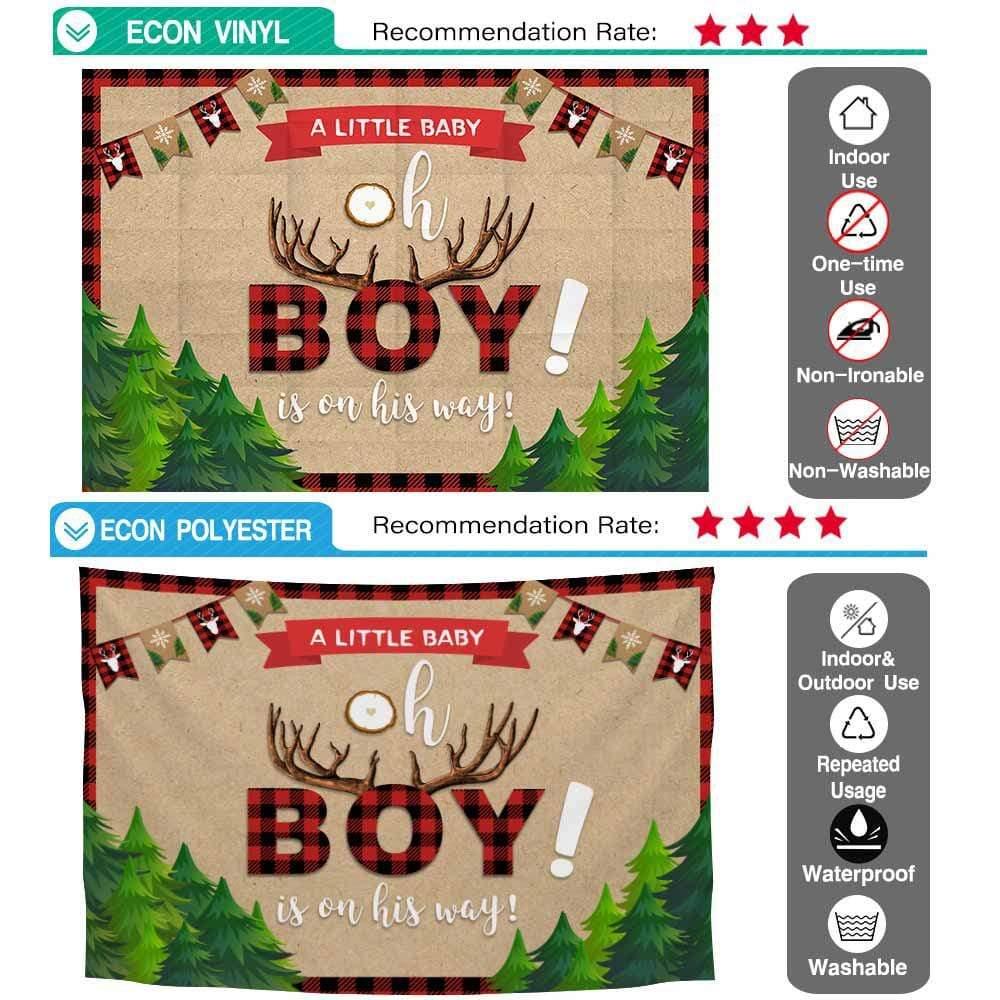 Allenjoy Christmas Lumberjack Oh Boy Backdrop for Baby - Allenjoystudio
