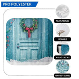 Allenjoy Christmas Wreath Hang on the Door Outdoor Snowland Backdrop - Allenjoystudio