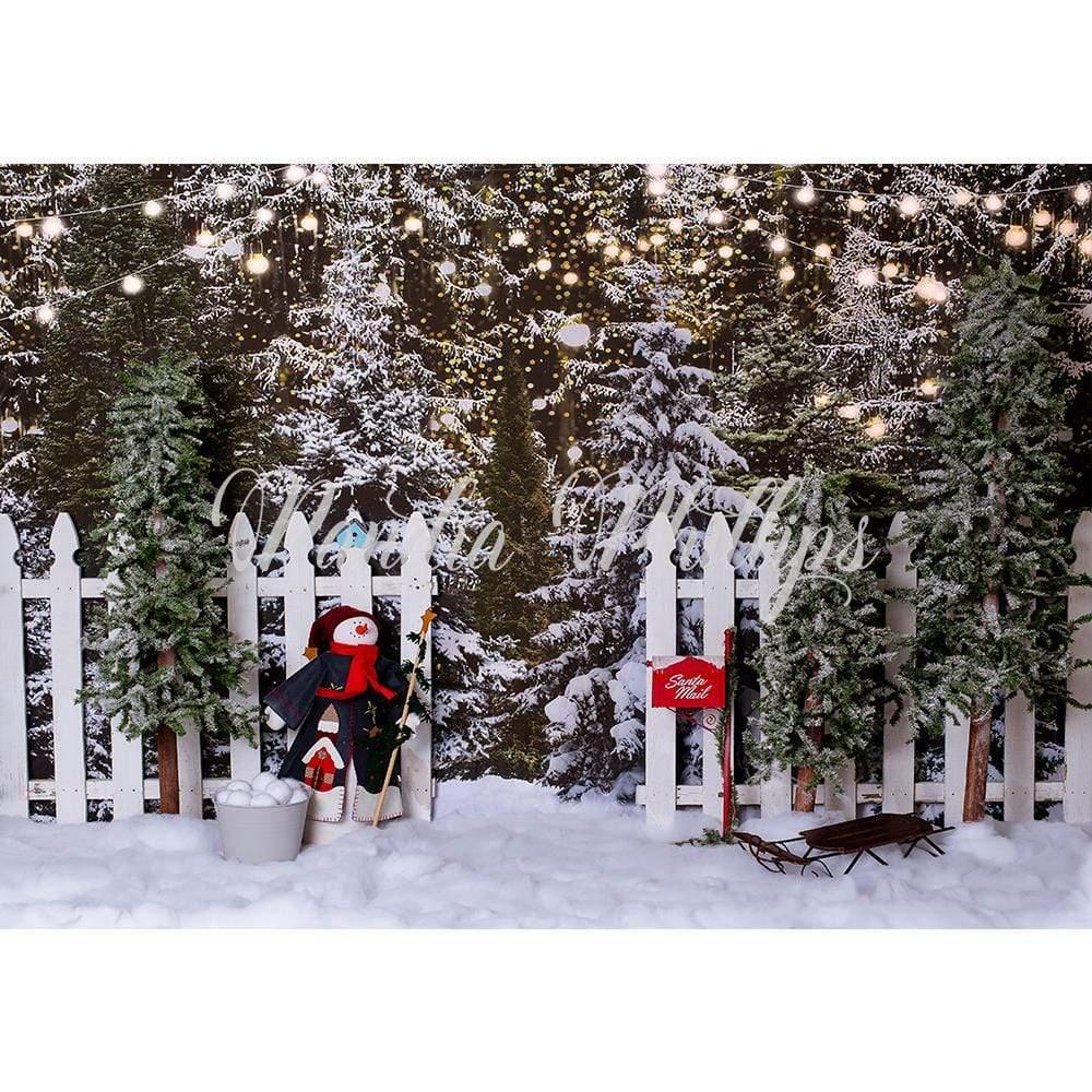 Allenjoy Christmas Santa Claus Pine Backdrop for Photography Studio Designed by Panida Phillips - Allenjoystudio