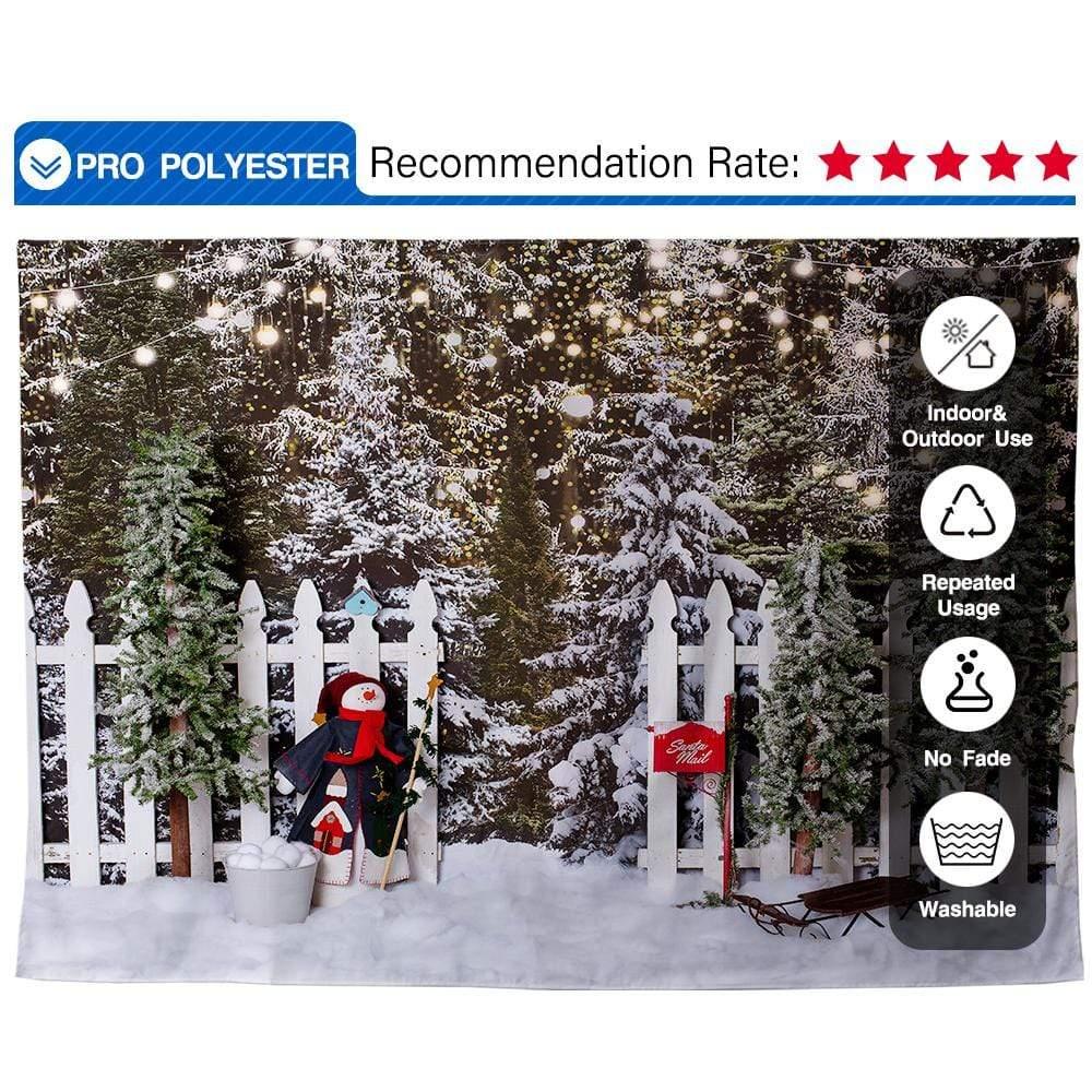 Allenjoy Christmas Santa Claus Pine Backdrop for Photography Studio Designed by Panida Phillips - Allenjoystudio