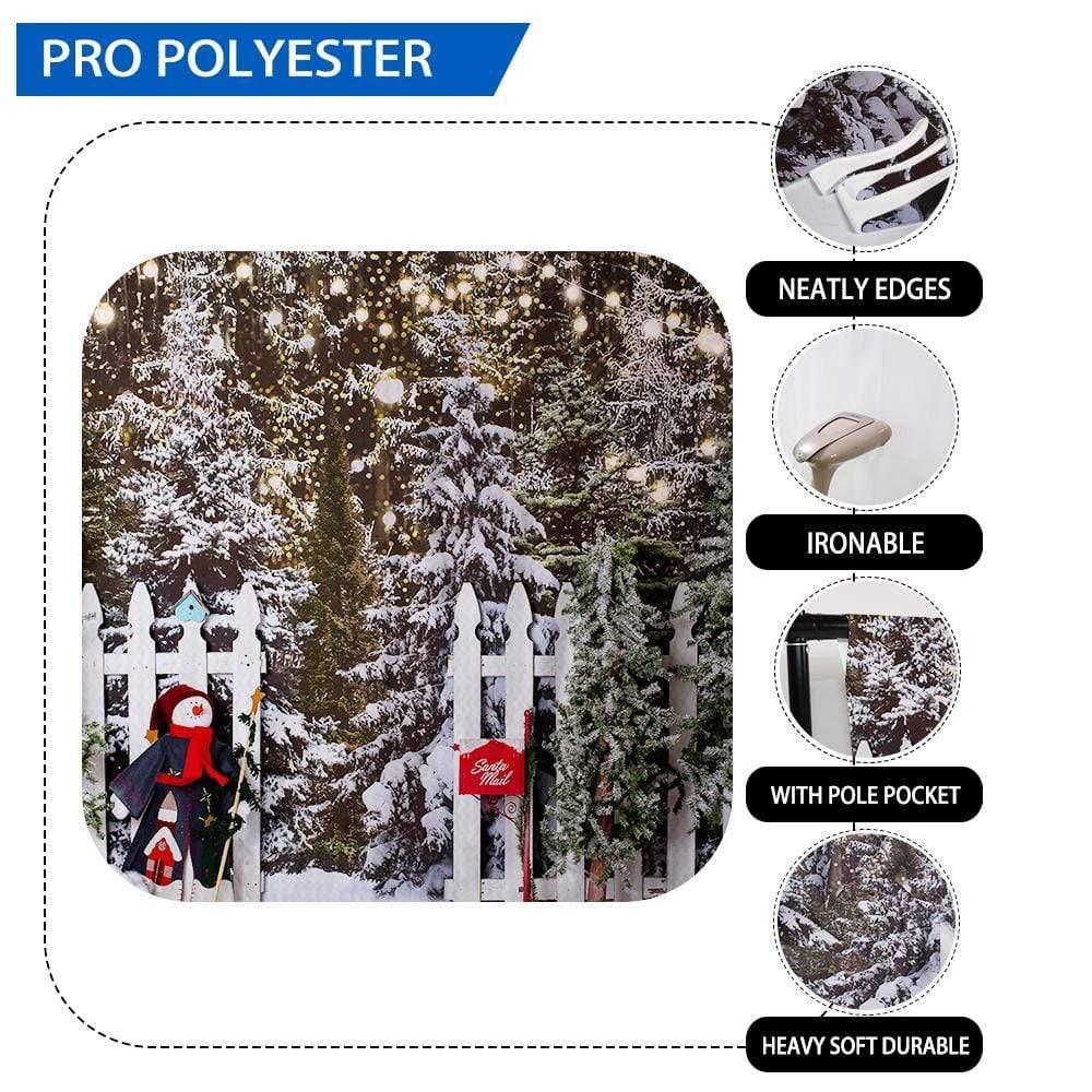 Allenjoy Christmas Santa Claus Pine Backdrop for Photography Studio Designed by Panida Phillips - Allenjoystudio