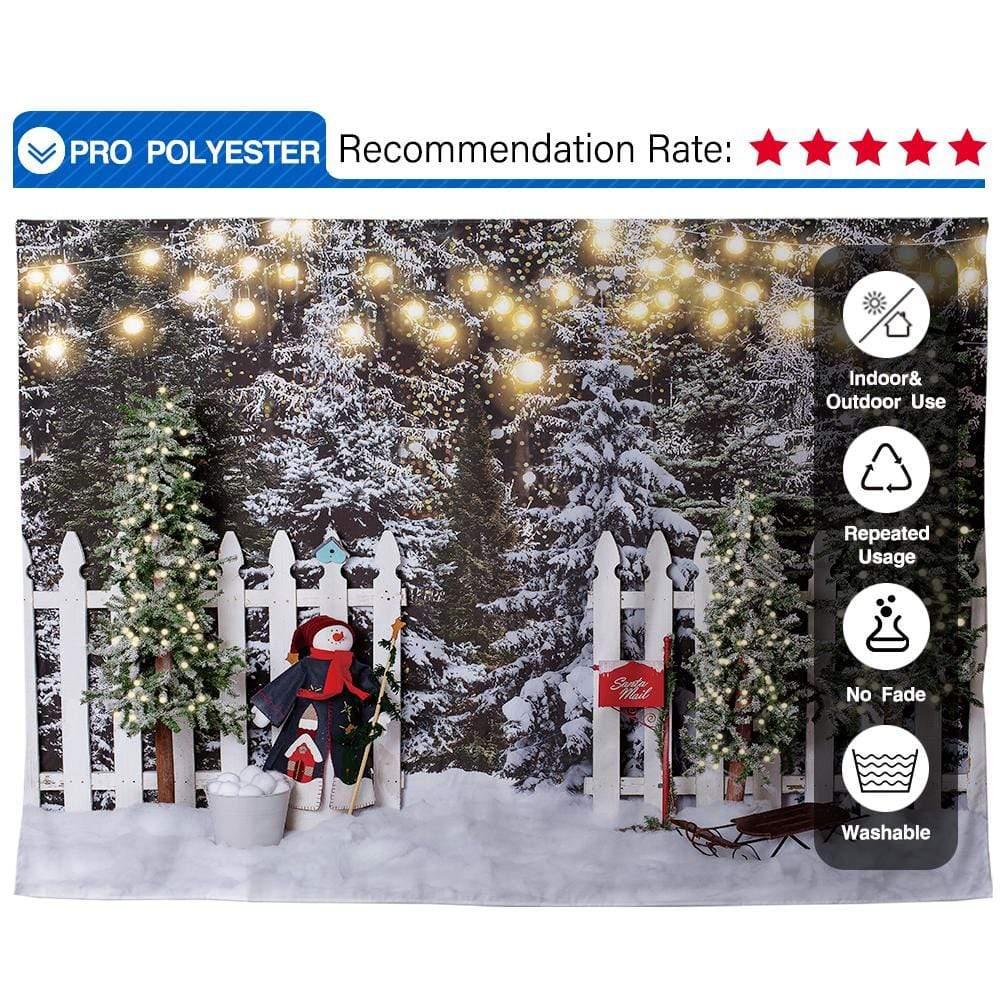 Allenjoy Christmas Santa Claus Pine Backdrop for Photography Studio Designed by Panida Phillips - Allenjoystudio