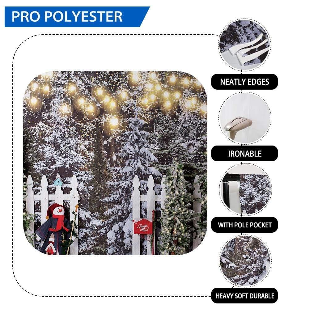 Allenjoy Christmas Santa Claus Pine Backdrop for Photography Studio Designed by Panida Phillips - Allenjoystudio